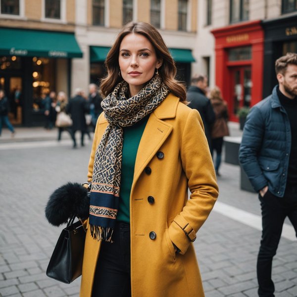 Comment marier des écharpes à motifs avec des manteaux de couleurs unies?